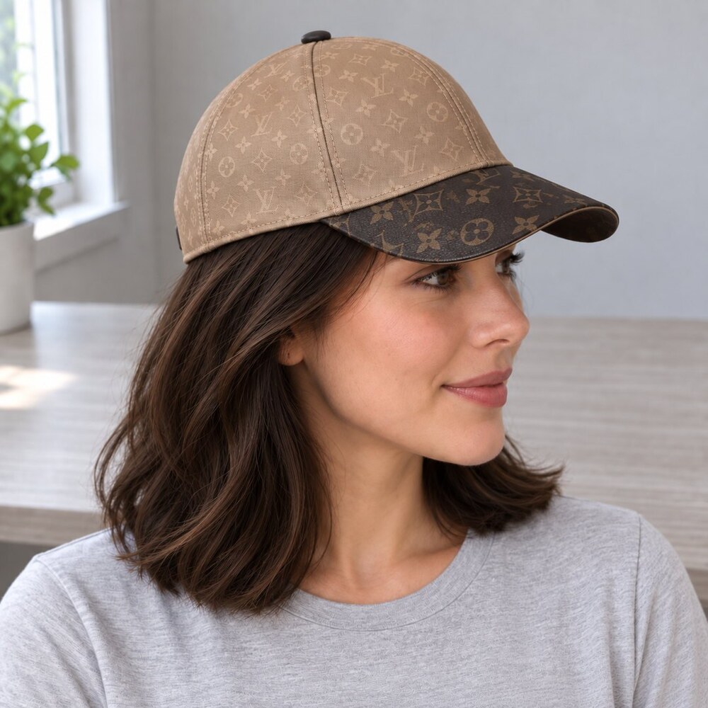 Louis Vuitton Taupe Brown Monogram Cap - Picture 3 of 6